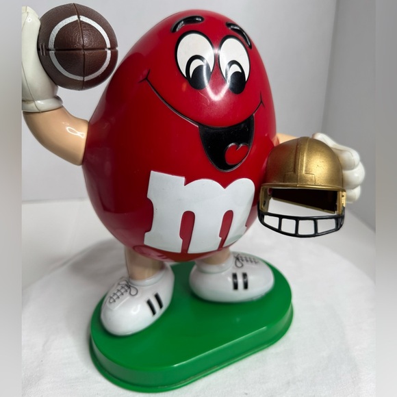 Vintage 1995 Red M&M Football Candy Dispenser. (C) - Picture 3 of 6